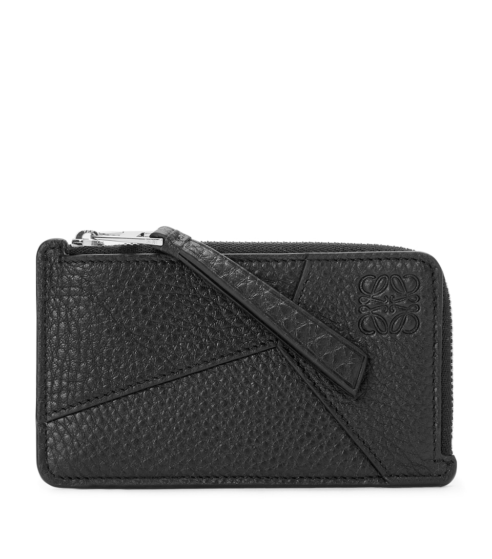 Grained Leather Puzzle Edge Card Holder