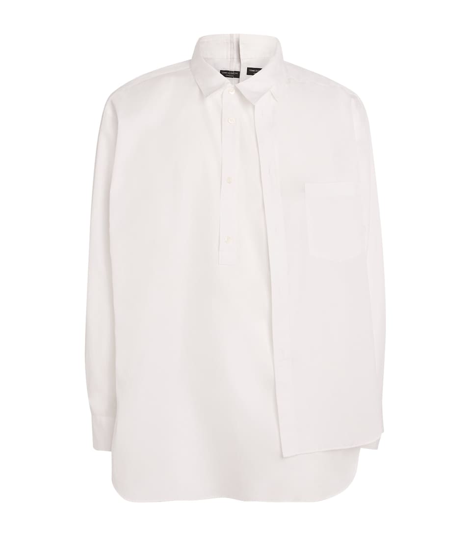 Cotton Panel-Overlay Shirt