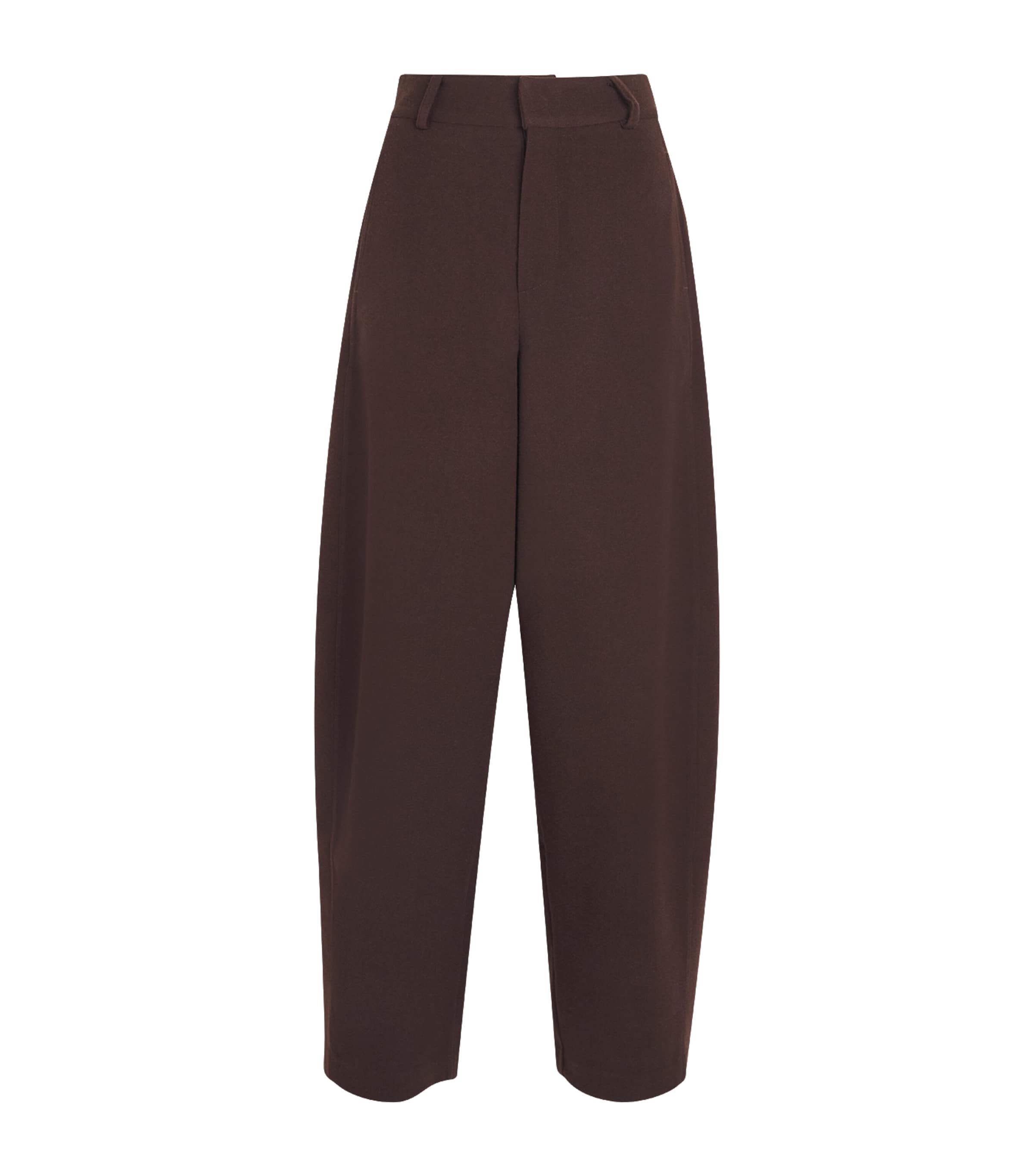 Source Unknown Womens Hopsack Klive Barrel Trousers Br