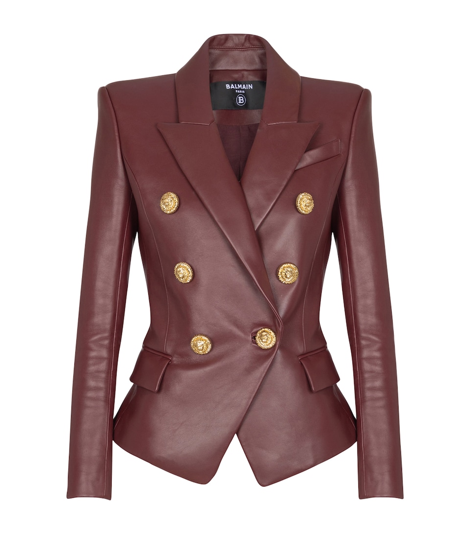 Lambskin Double-Breasted Blazer