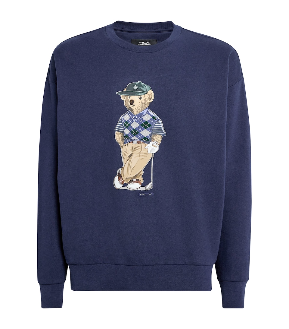 Cotton-Blend Relaxed Fit Polo Bear Sweatshirt