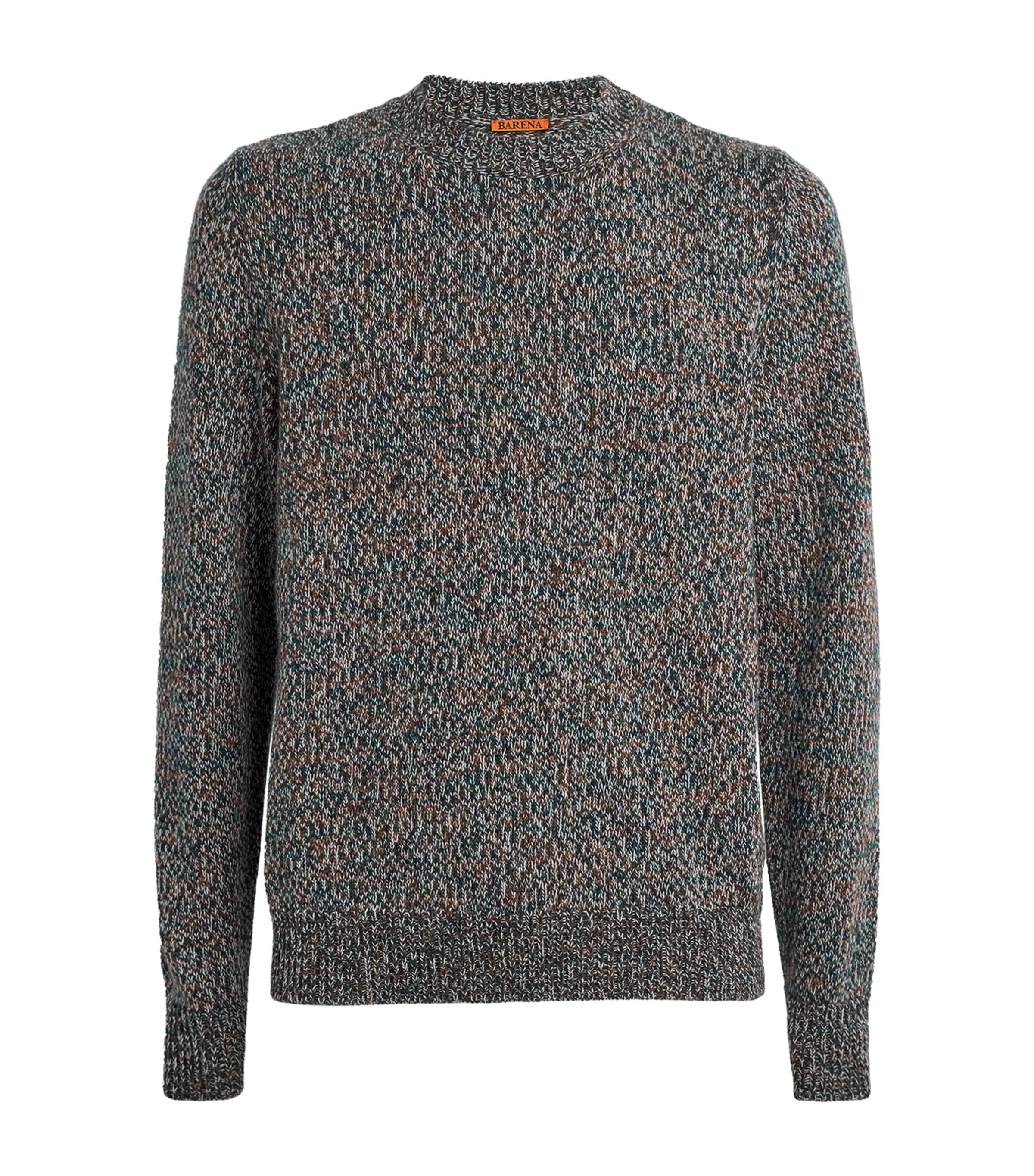 Wool Speckled-Knit Sweatshirt