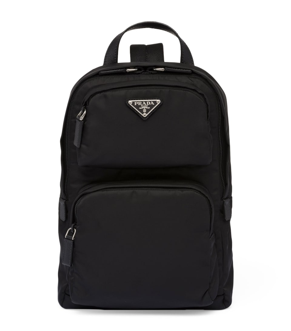 Re-Nylon and Saffiano Leather Backpack