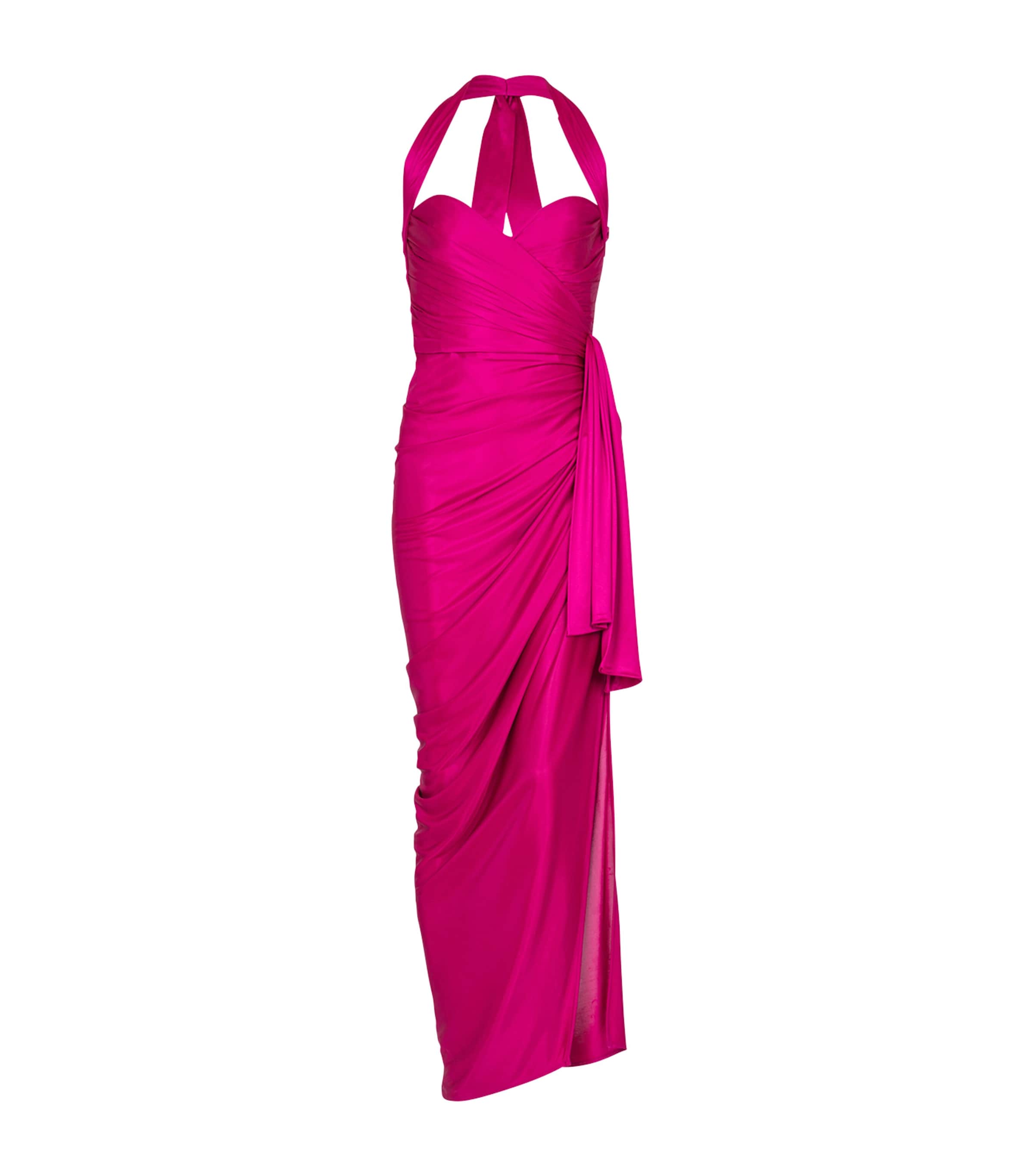 Alaïa Draped Bodycon Maxi Dress | Harrods US