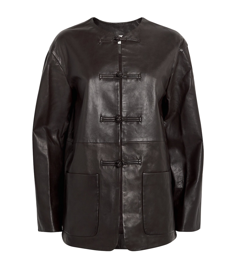 Mandarin Leather Jacket