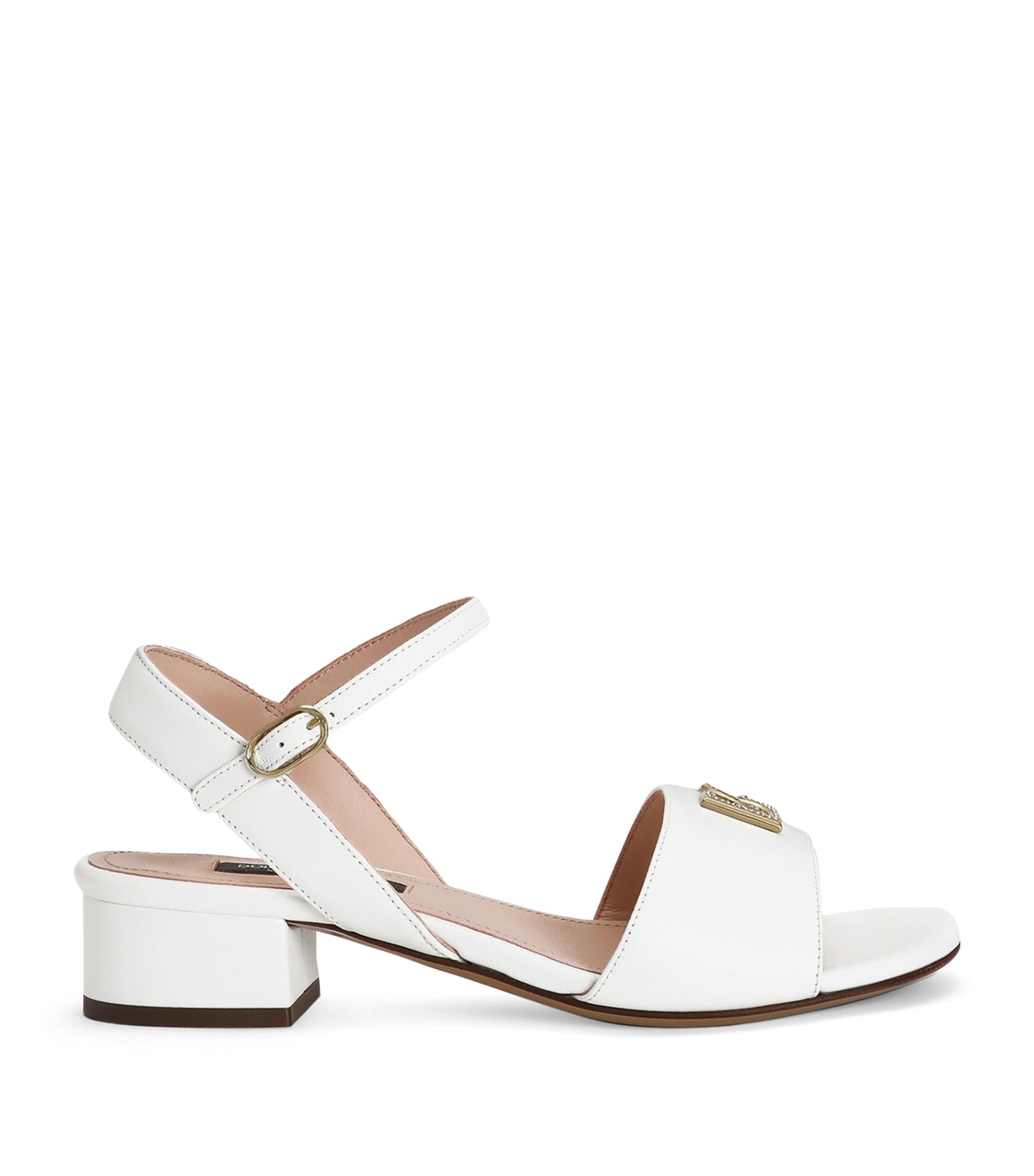Dolce&Gabbana Kids Embellished Heeled Sandals White