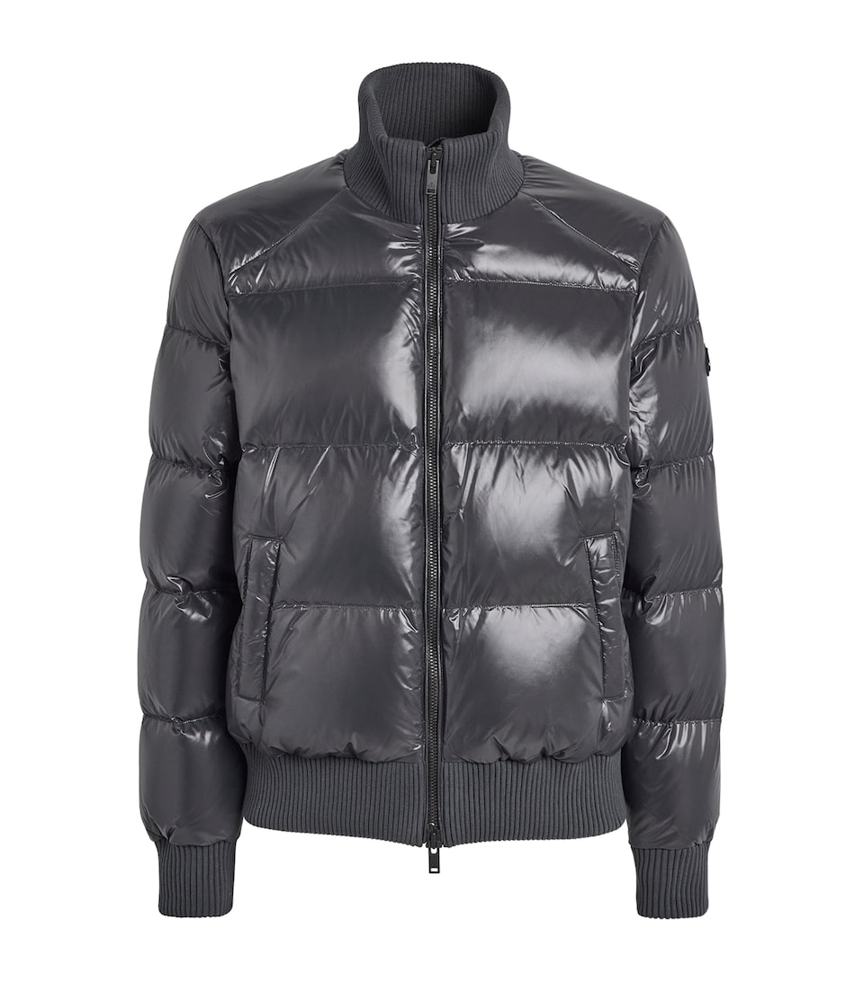 Moose Knuckles Mens Down Kings Bomber Jacket Cement