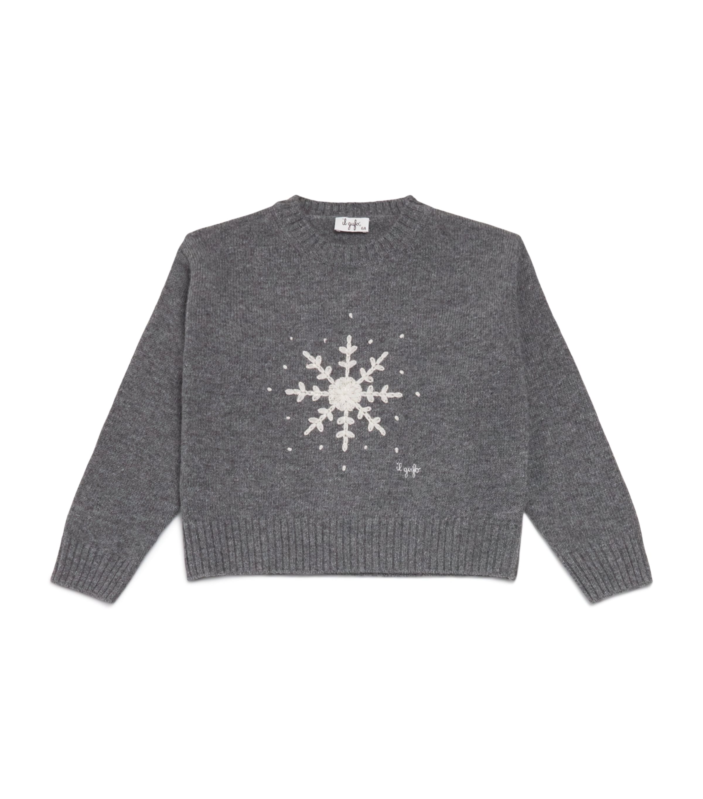 Virgin Wool Snowflake Sweater (2-14 Years)