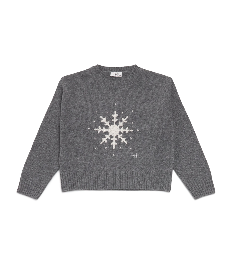 Virgin Wool Snowflake Sweater (2-14 Years)