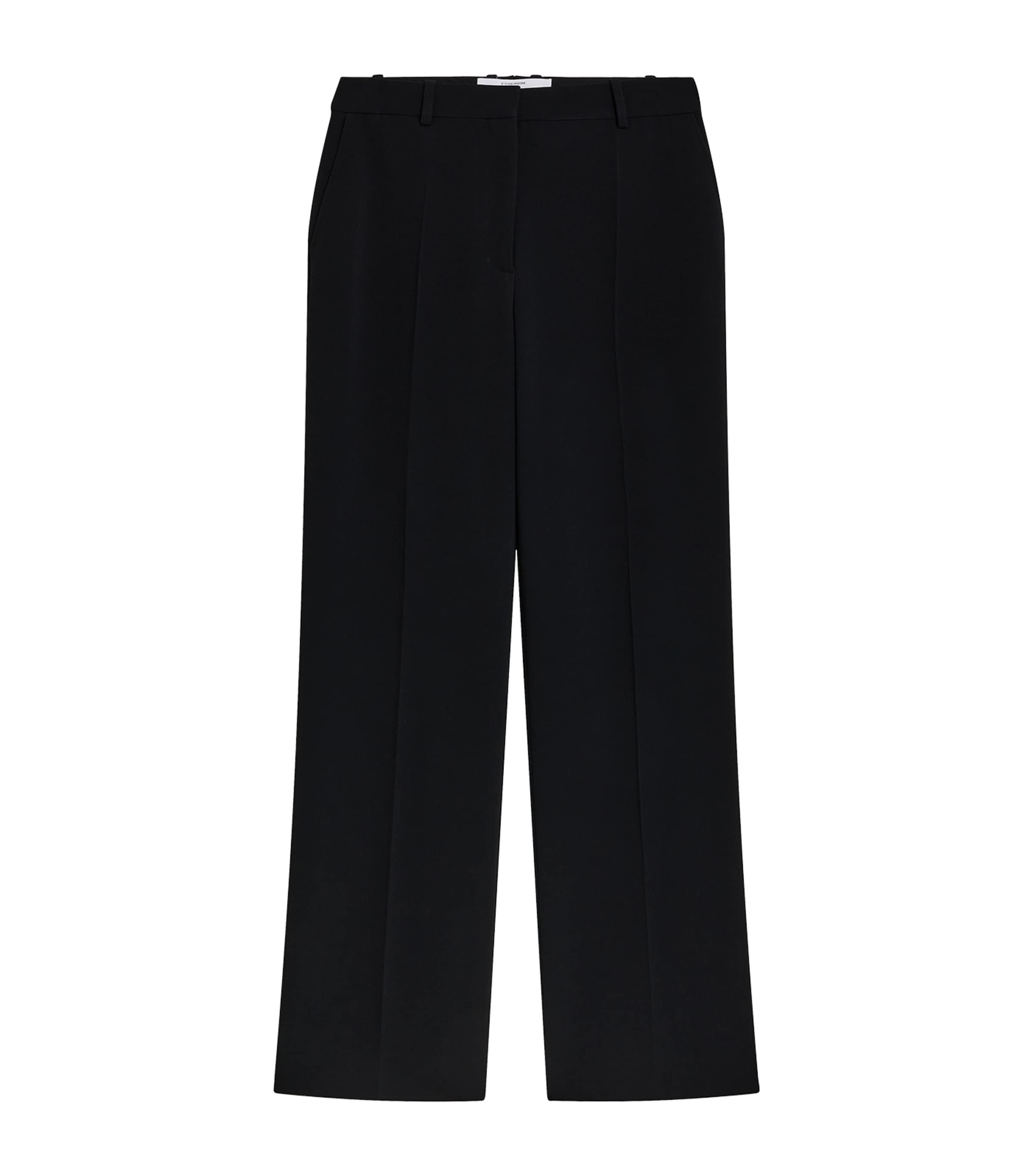 Schiaparelli Womens Virgin Wool Boyfit Trousers Black
