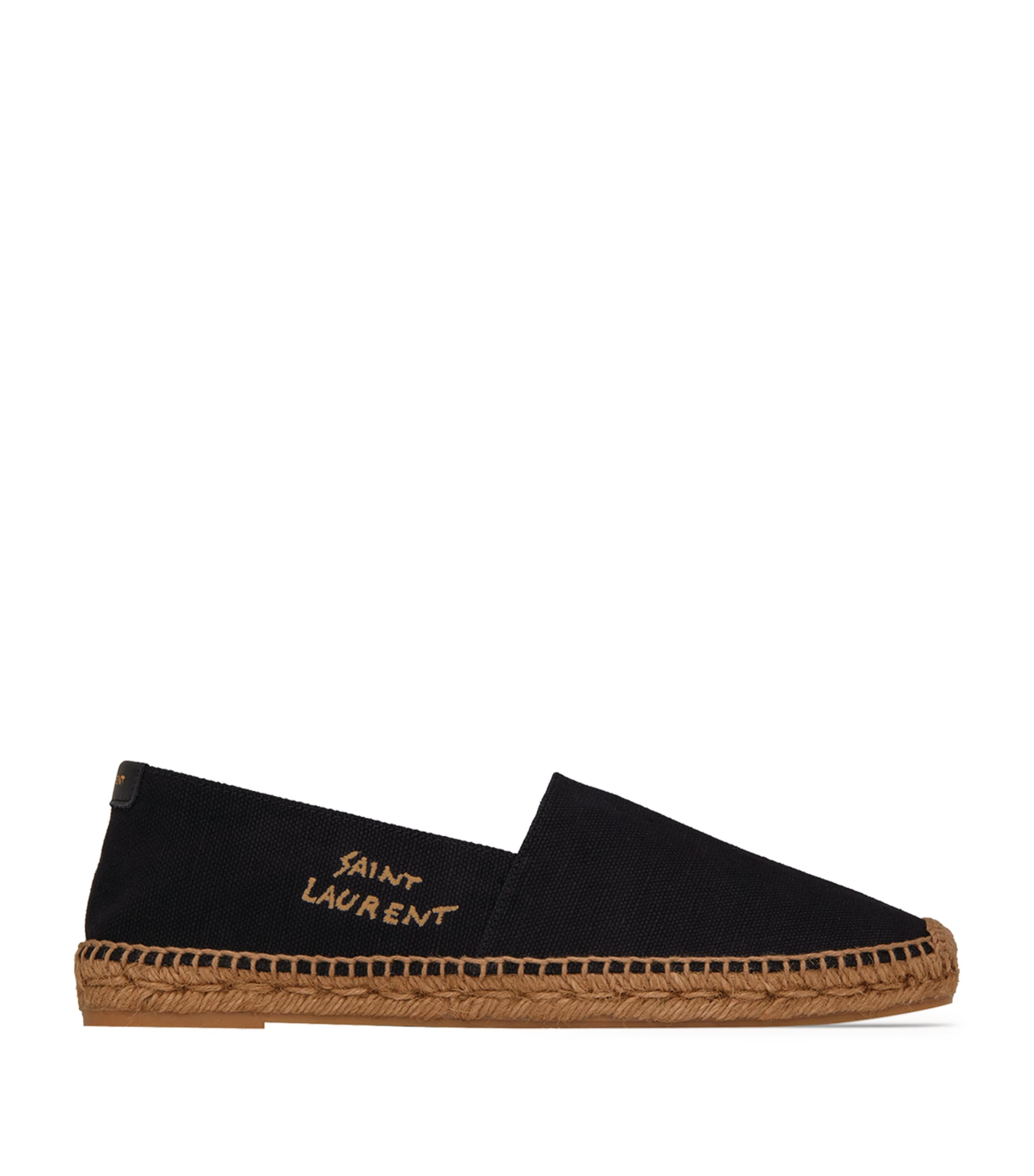 Saint Laurent Embroidered Logo Espadrilles