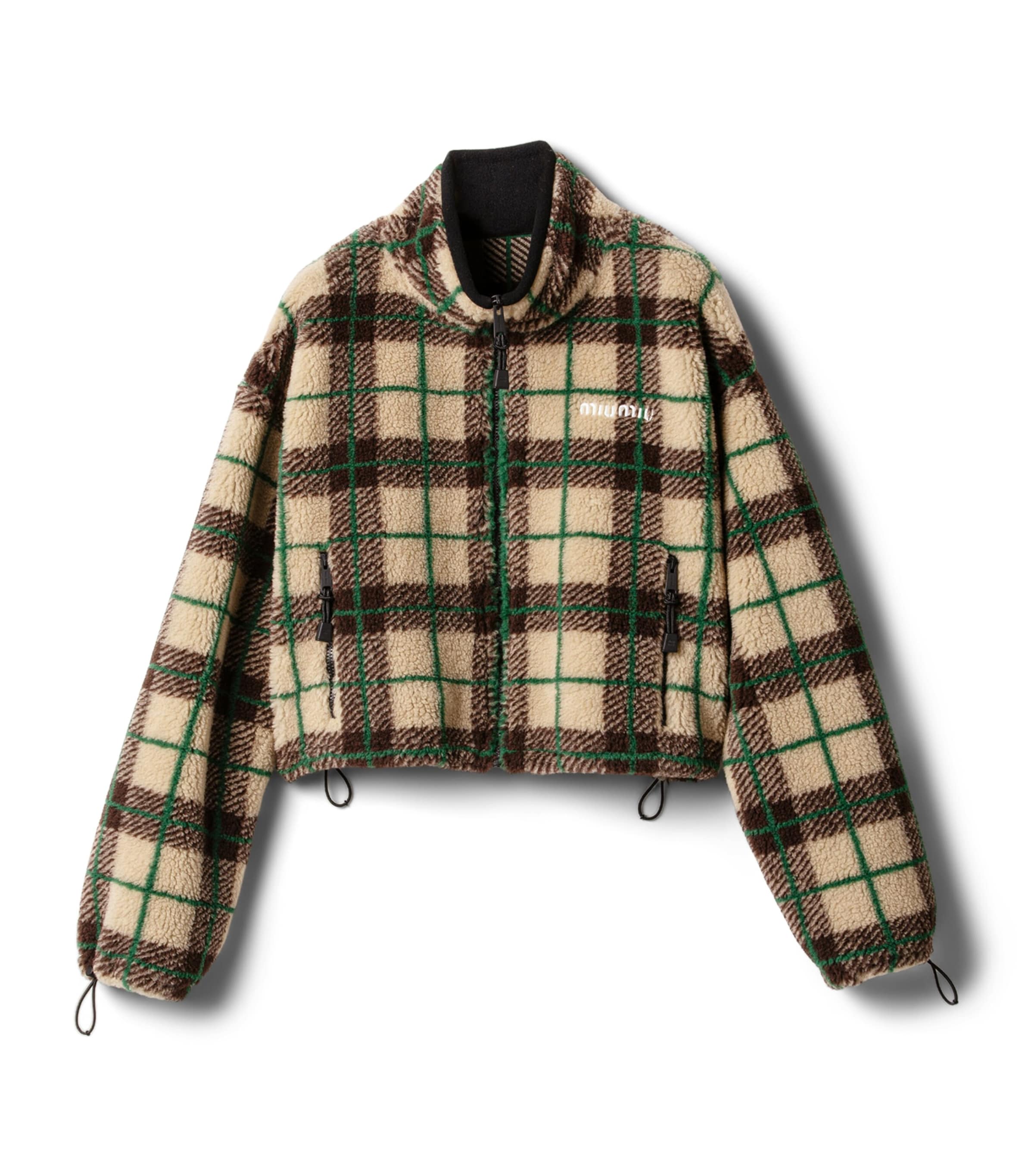 Check Teddy Fleece Jacket