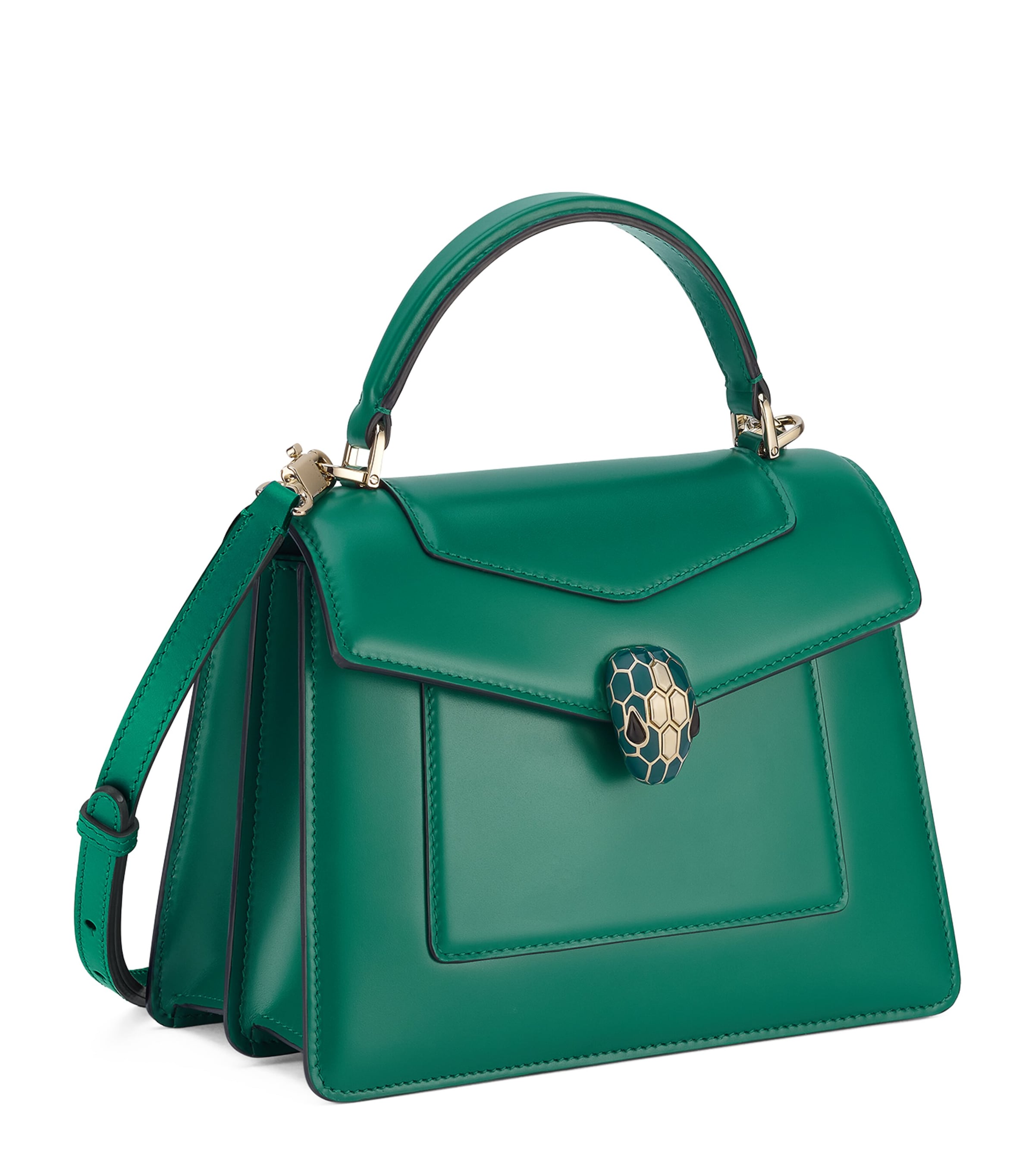 Leather Serpenti Forever Top-Handle Bag