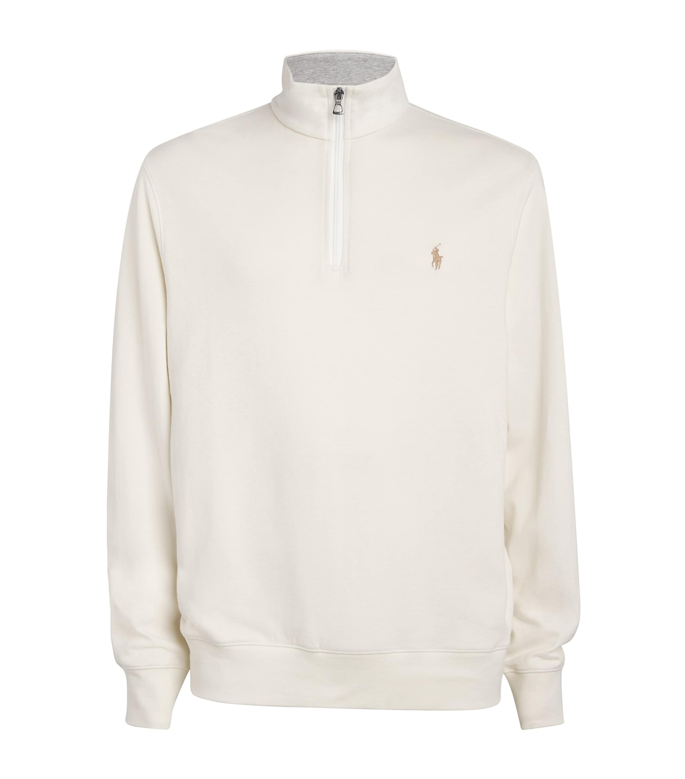 Cotton-Blend Quarter-Zip Sweater