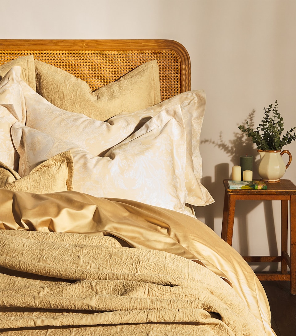 Celso De Lemos Egyptian Cotton Braga Square Pillowcase (65cm x 65cm) Linen