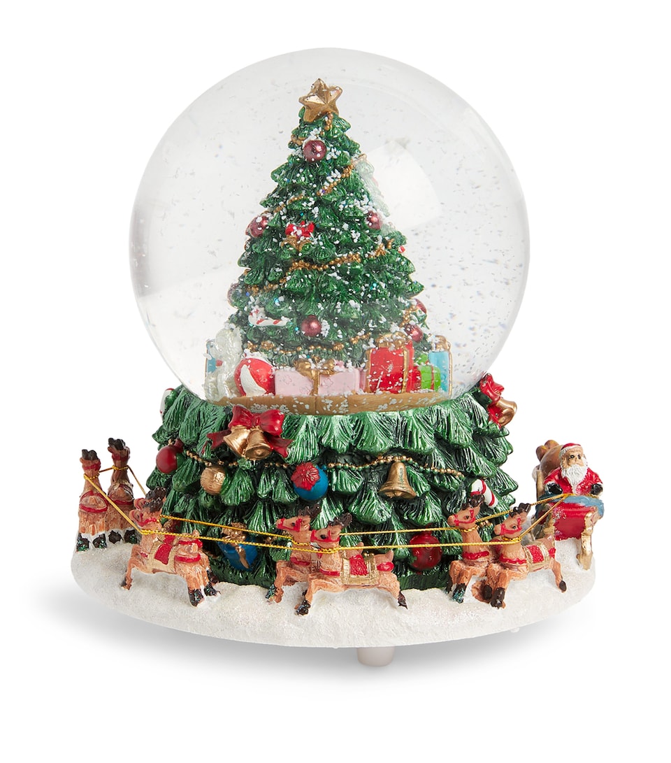 Harrods Christmas Tree & Sleigh Snow Globe