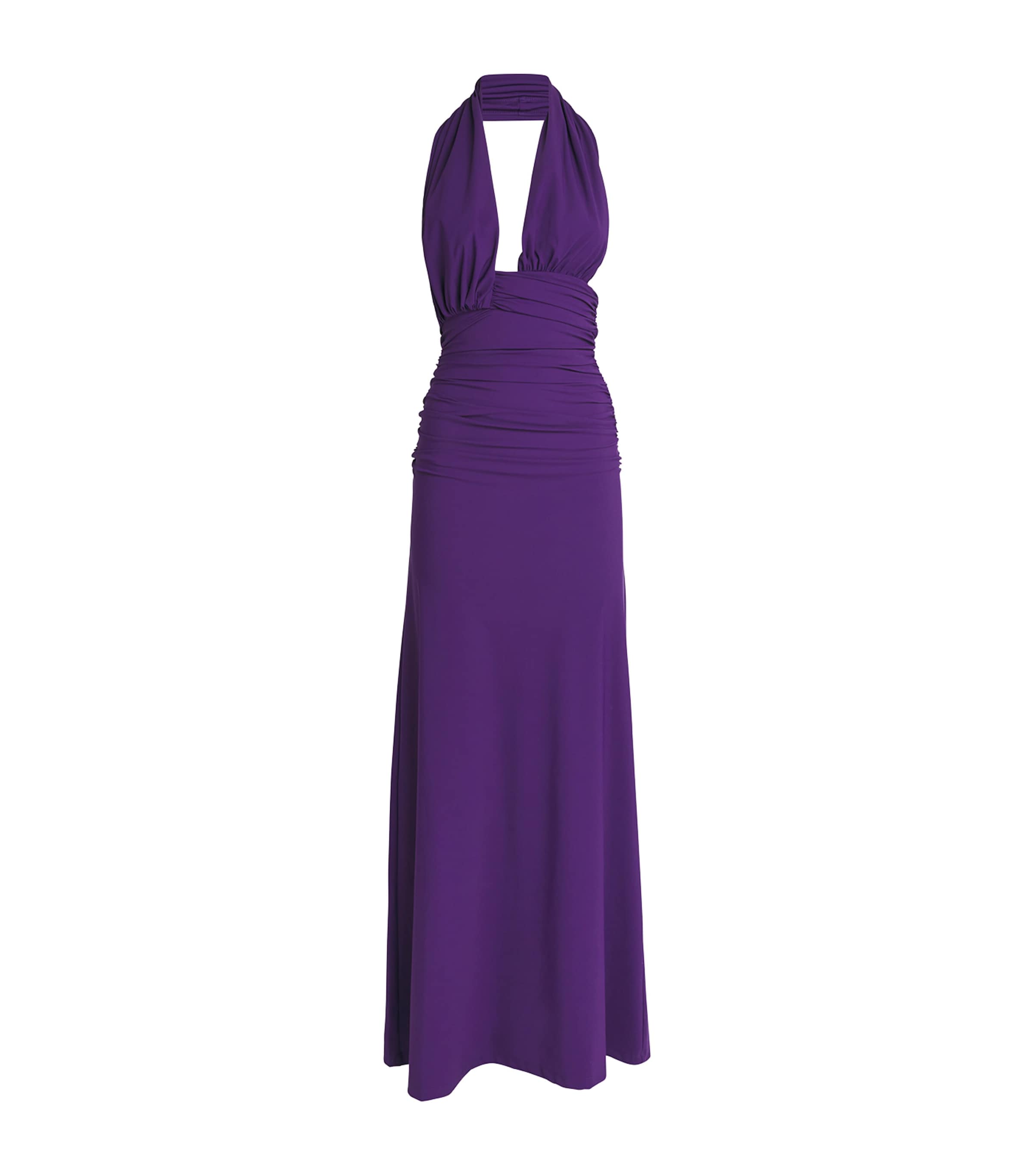 Plunge-Neck Onda Maxi Dress