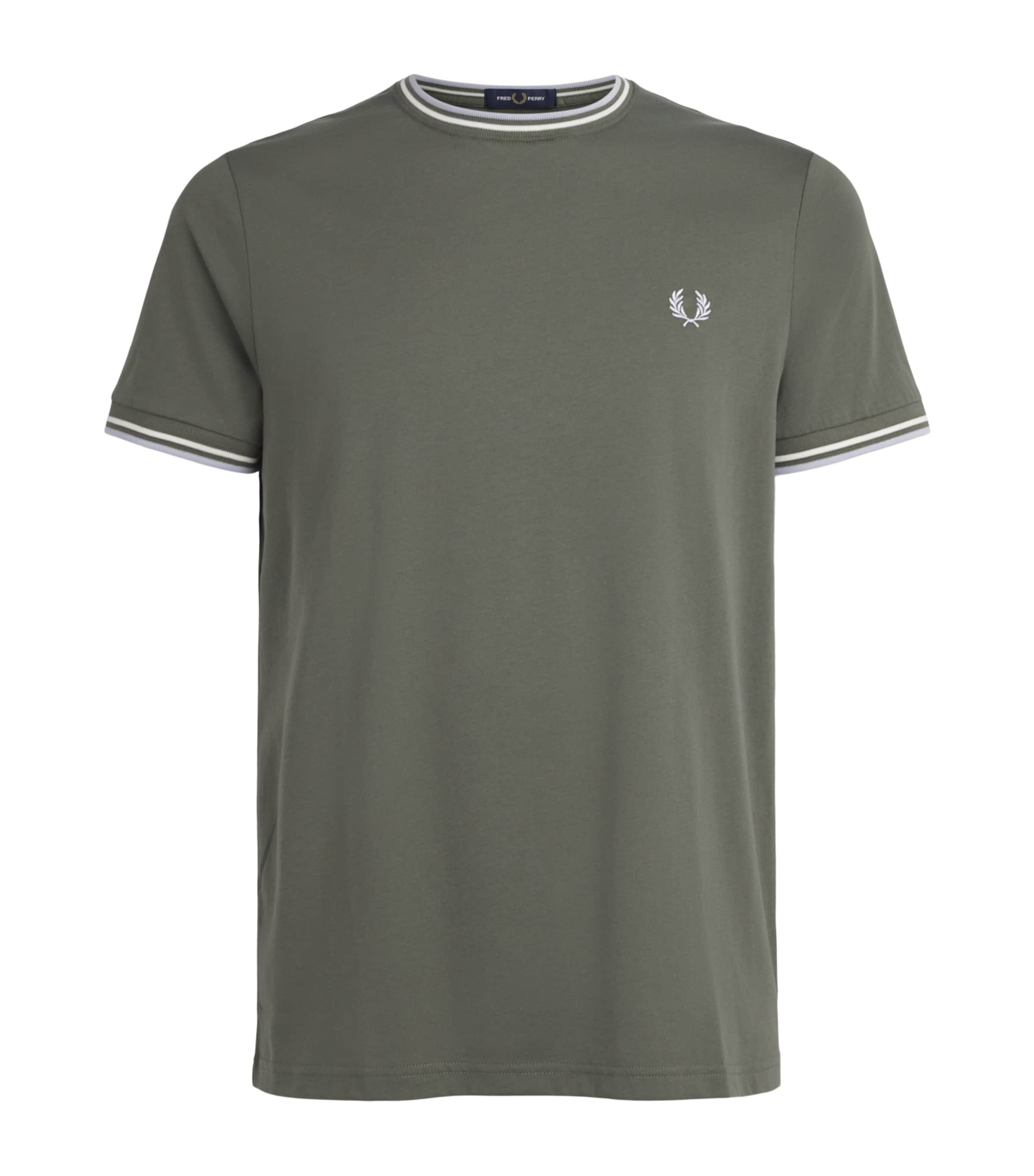Fred Perry Mens Cotton Twin Tipped T-Shirt Laurel Wreath Gr