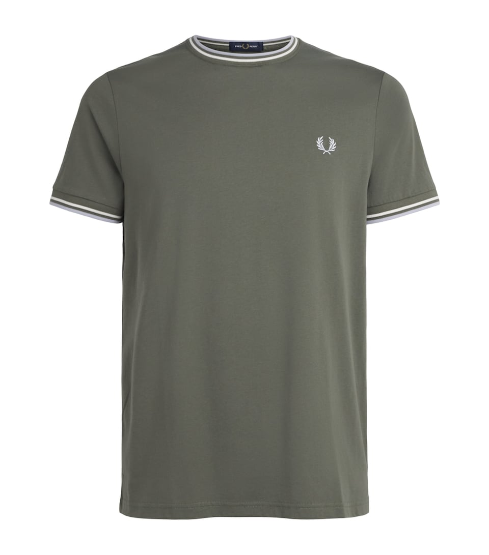 Fred Perry Mens Cotton Twin Tipped T-Shirt Laurel Wreath Gr