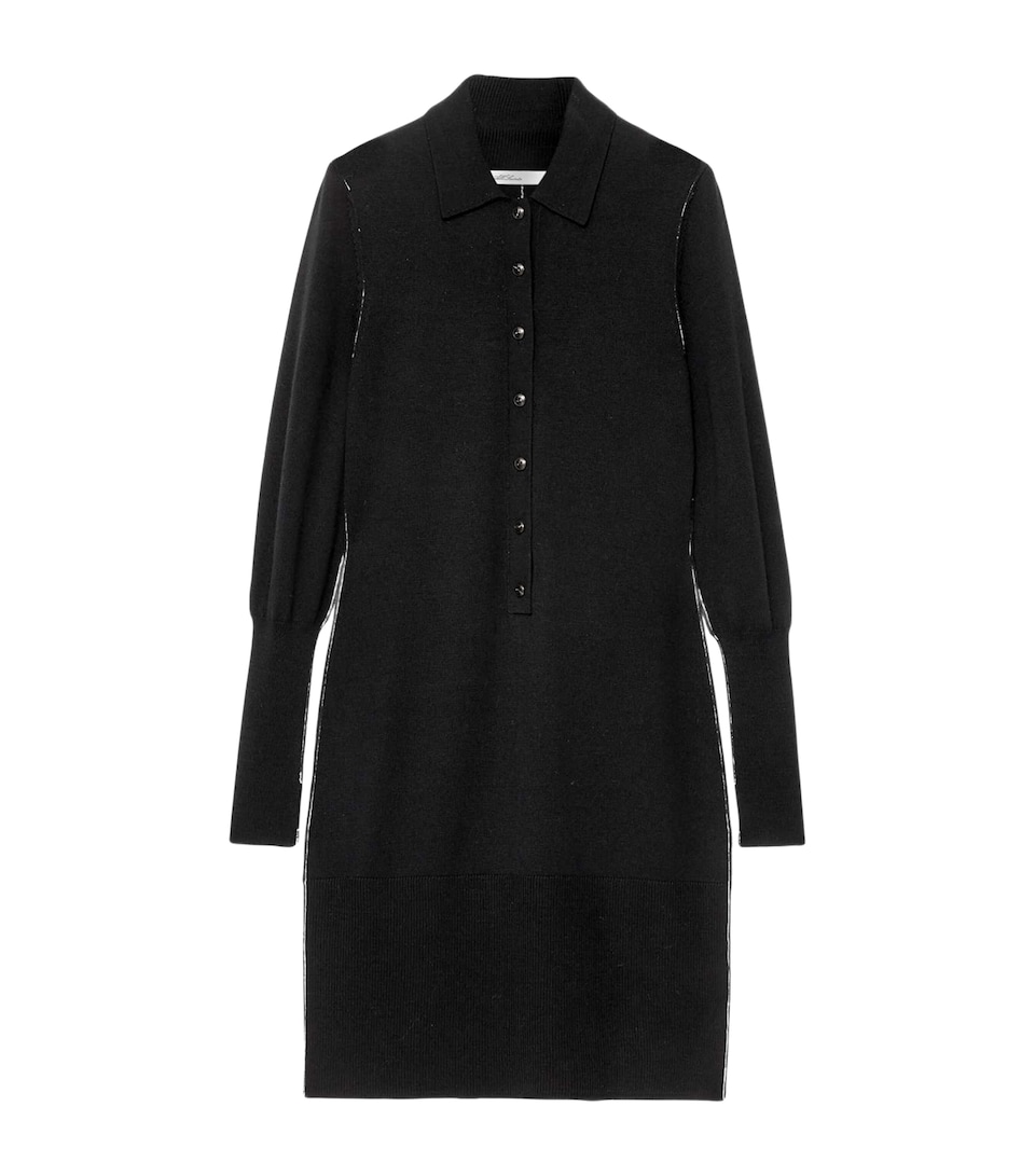 AllSaints Womens Merino Wool Coyte Mini Dress Black