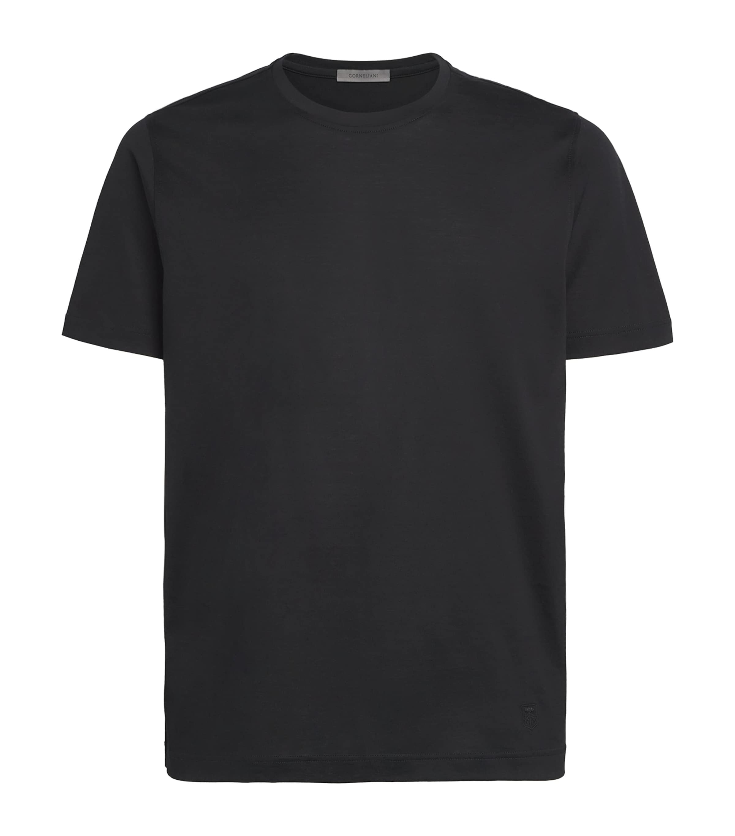Corneliani Mens Cotton T-Shirt Black