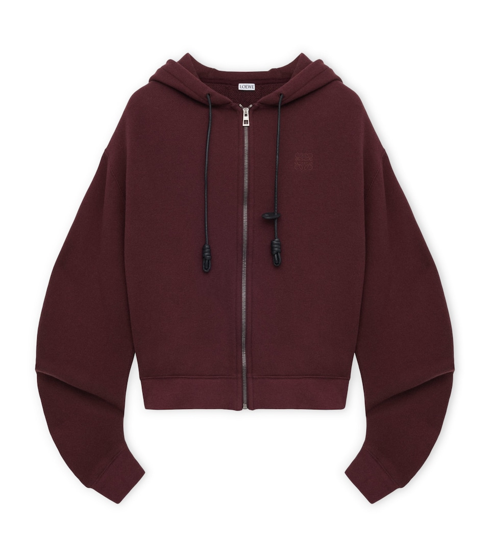 Cotton-Cashmere Flamenco Zip-Up Hoodie