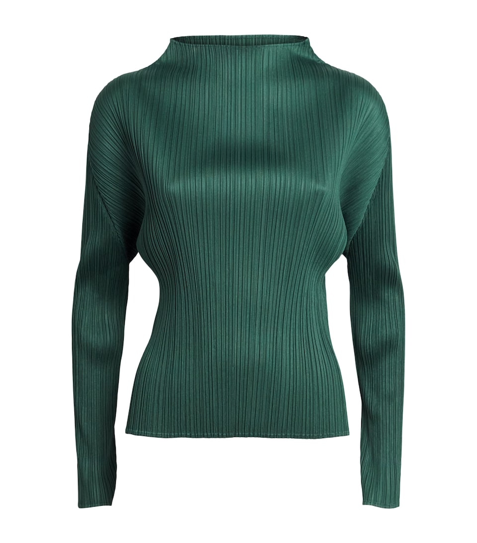 Pleats Please Issey Miyake Womens Monthly Colors March Top Dark Green
