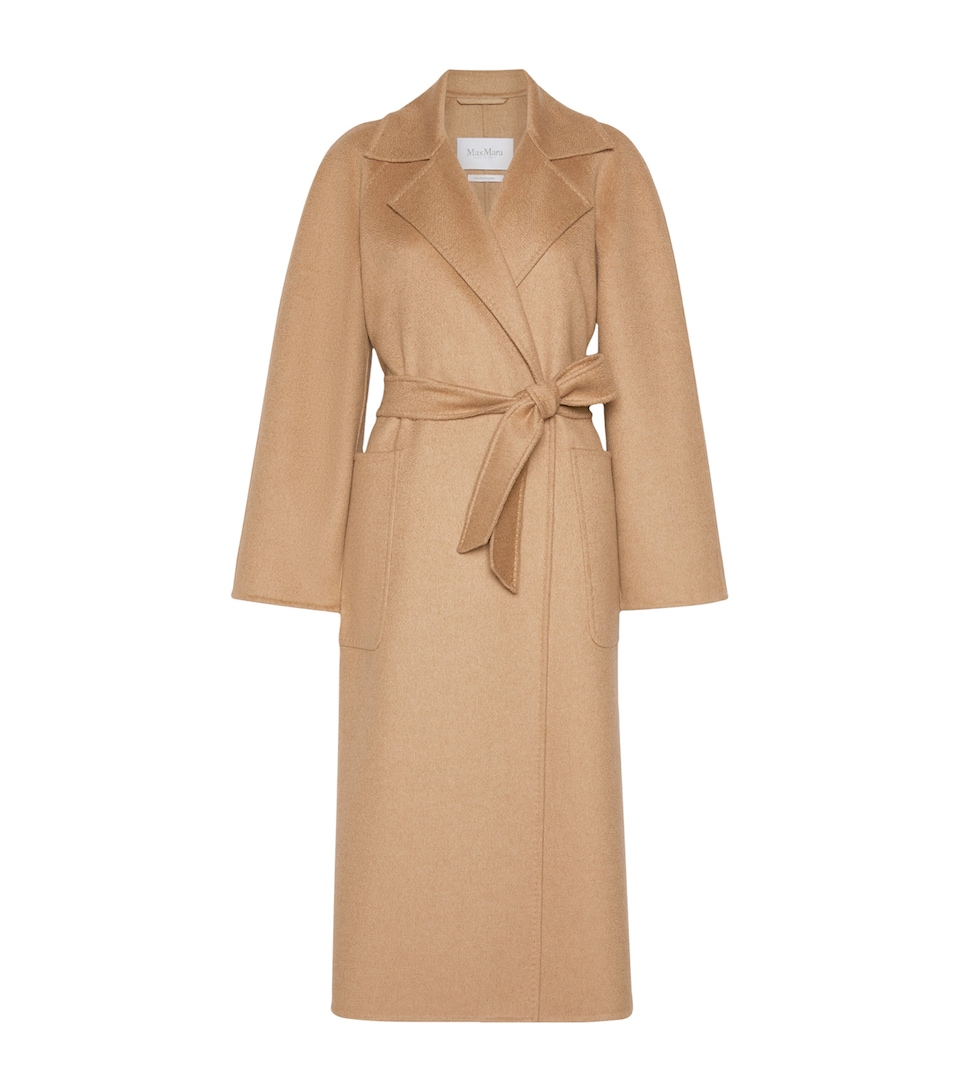 Max Mara Womens Camelwool Belted Coat Camel