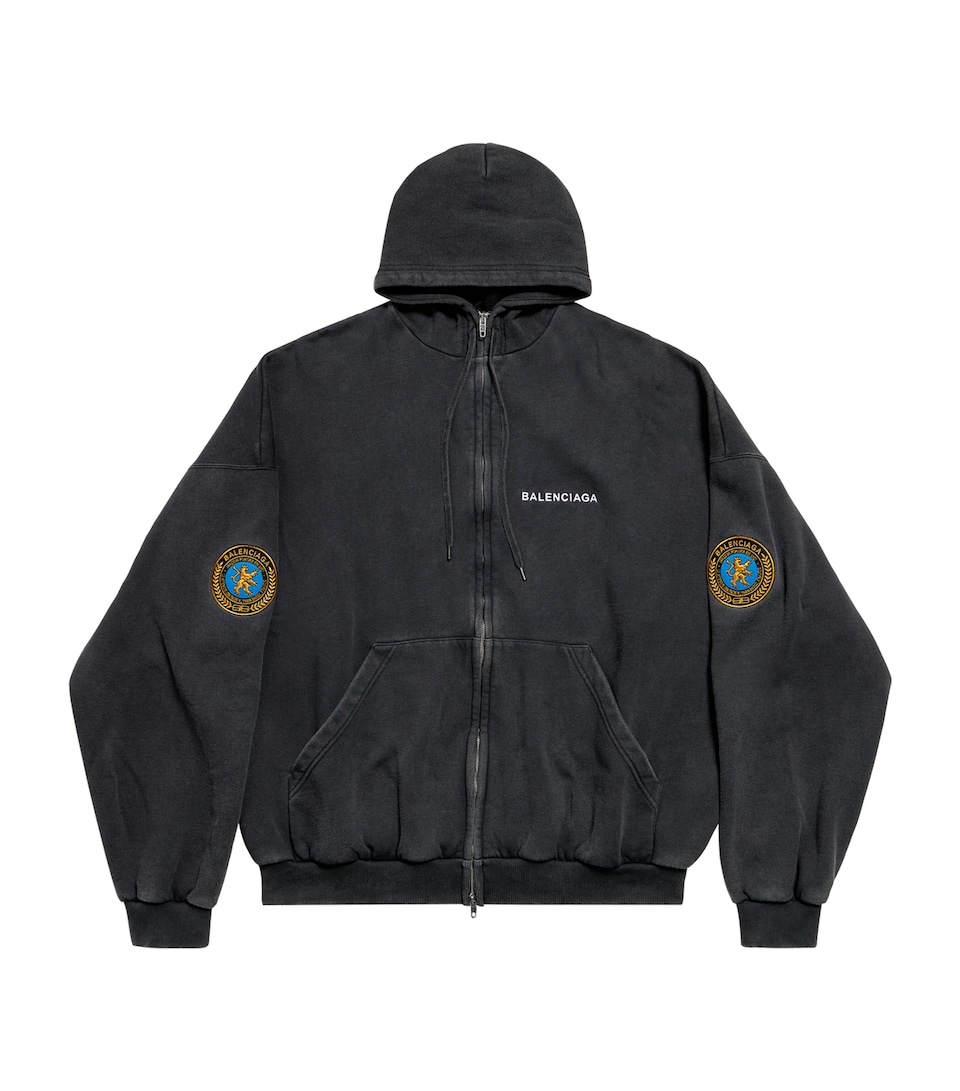 Cotton Uniform Patch Hoodie