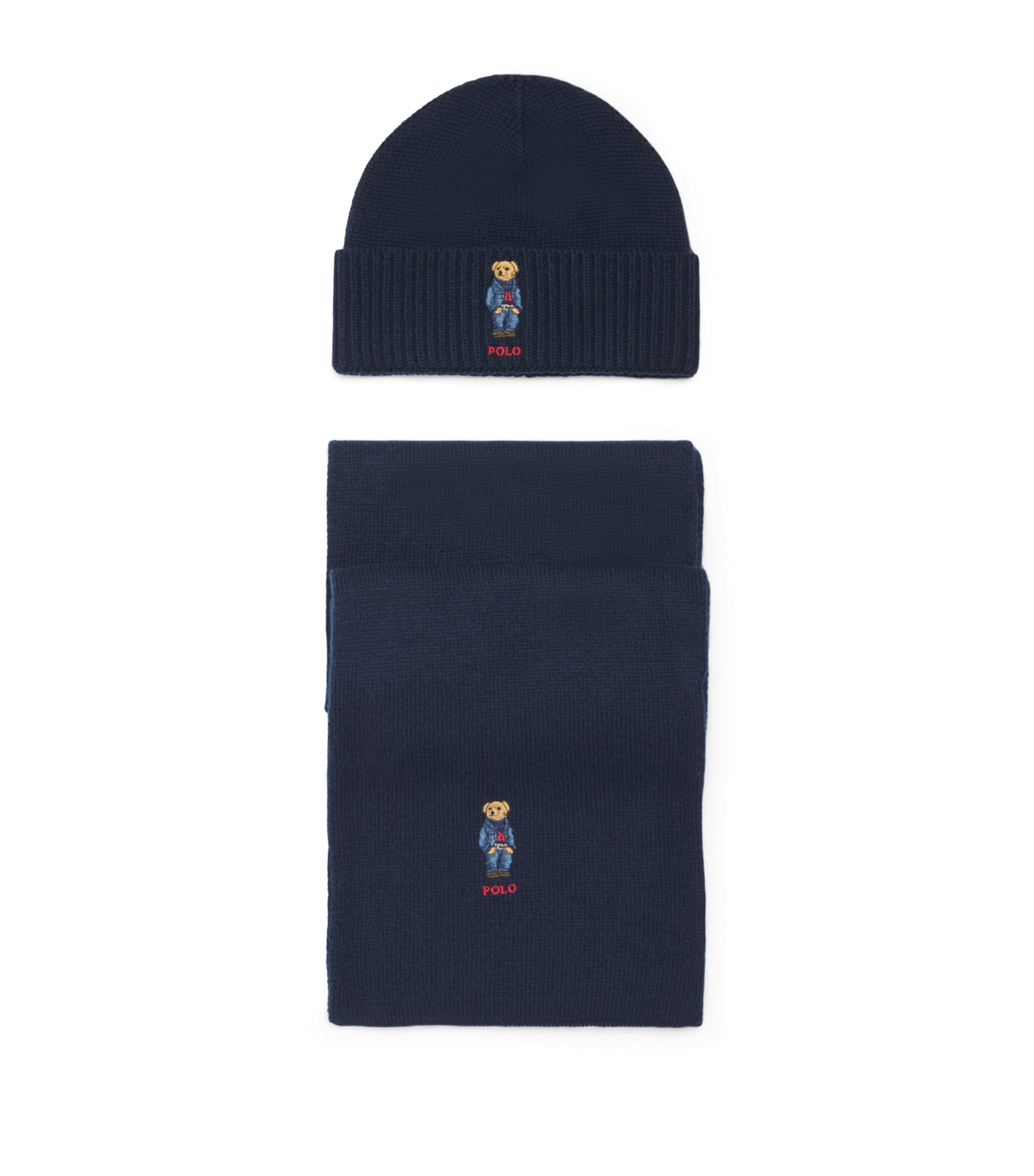 Polo Ralph Lauren Polo Bear Beanie and Scarf Gift Set Hunter Navy