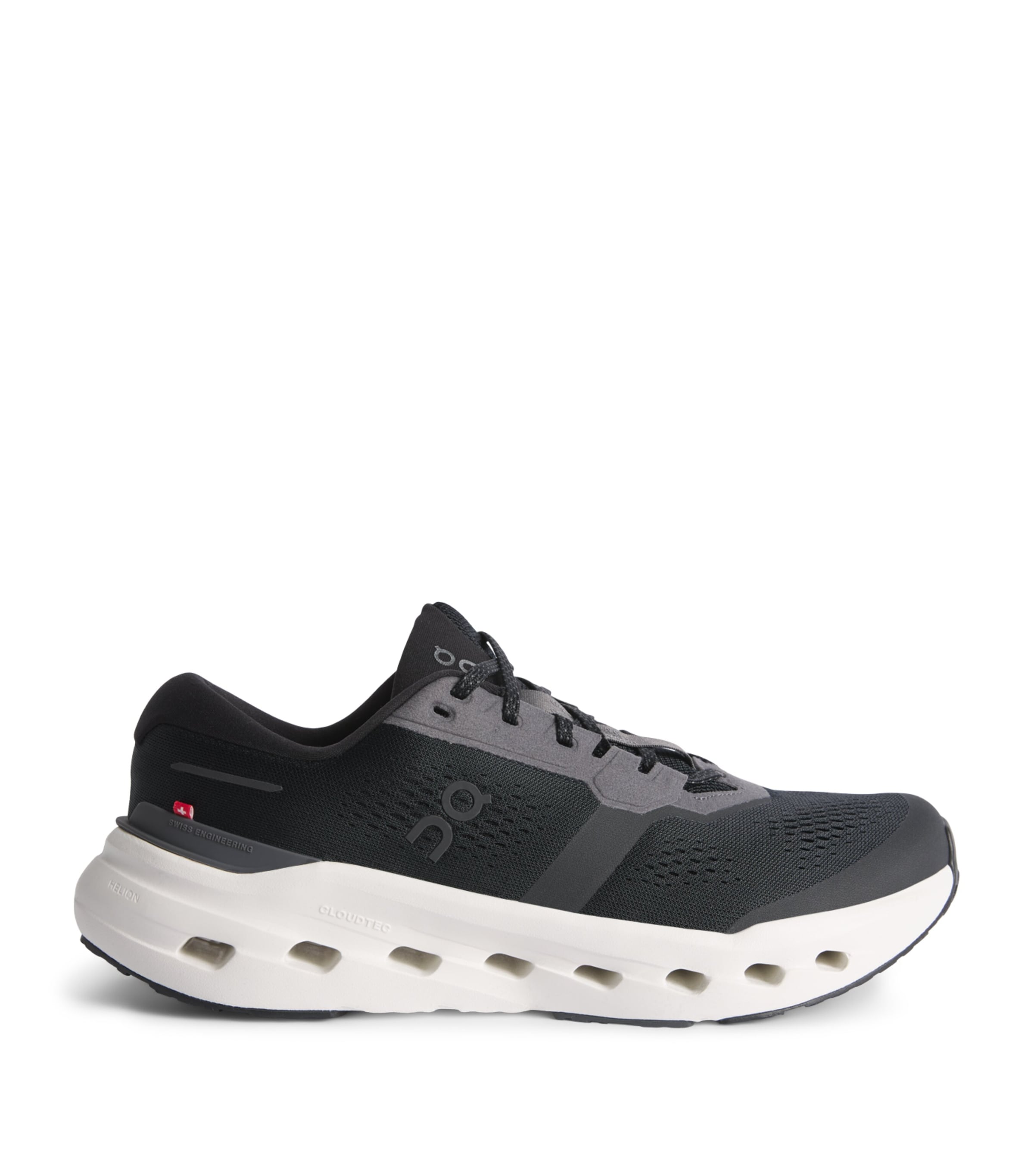 On Mens Cloudrunner 3 Trainers Black | Ivory