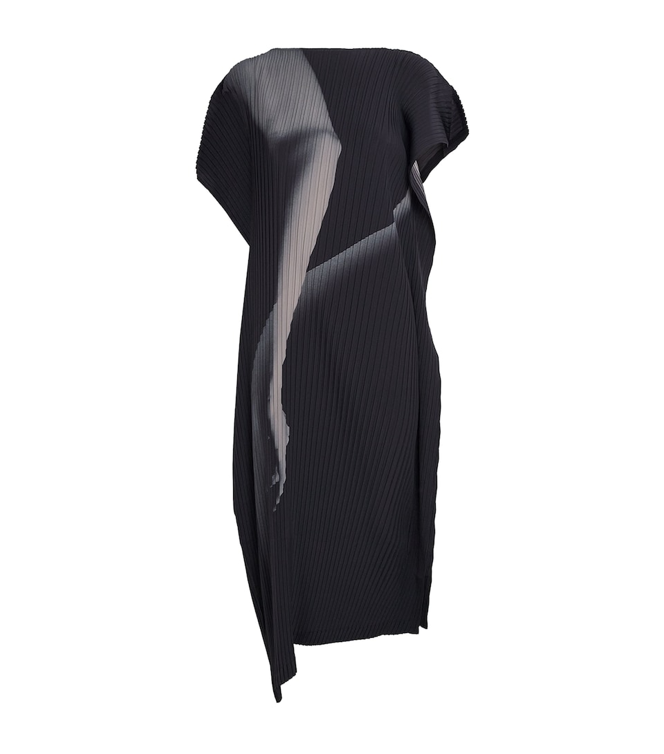 Issey Miyake Womens Hands of Lover Pleats Midi Dress Black Hued