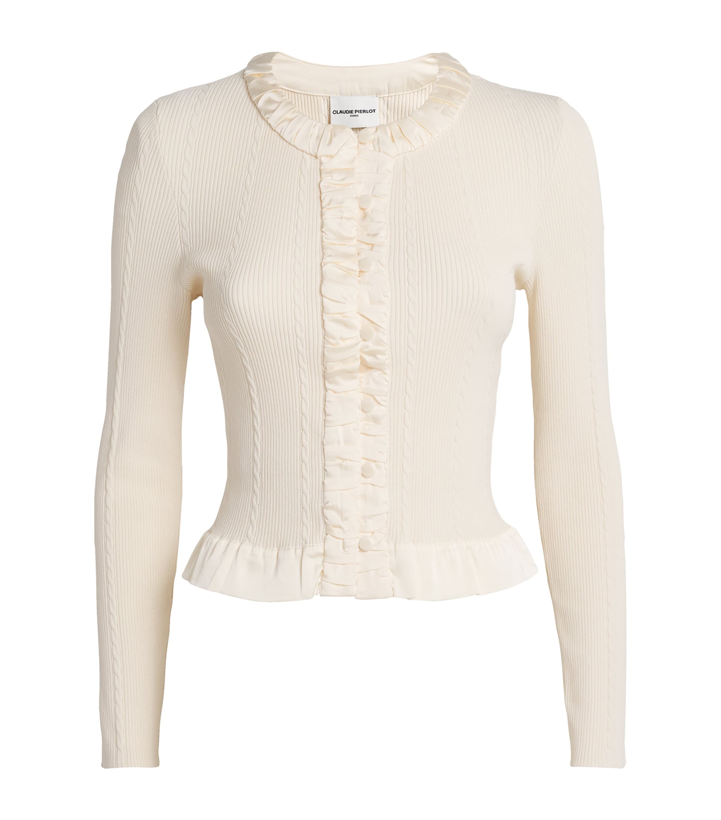 Ruffle-Trim Cardigan