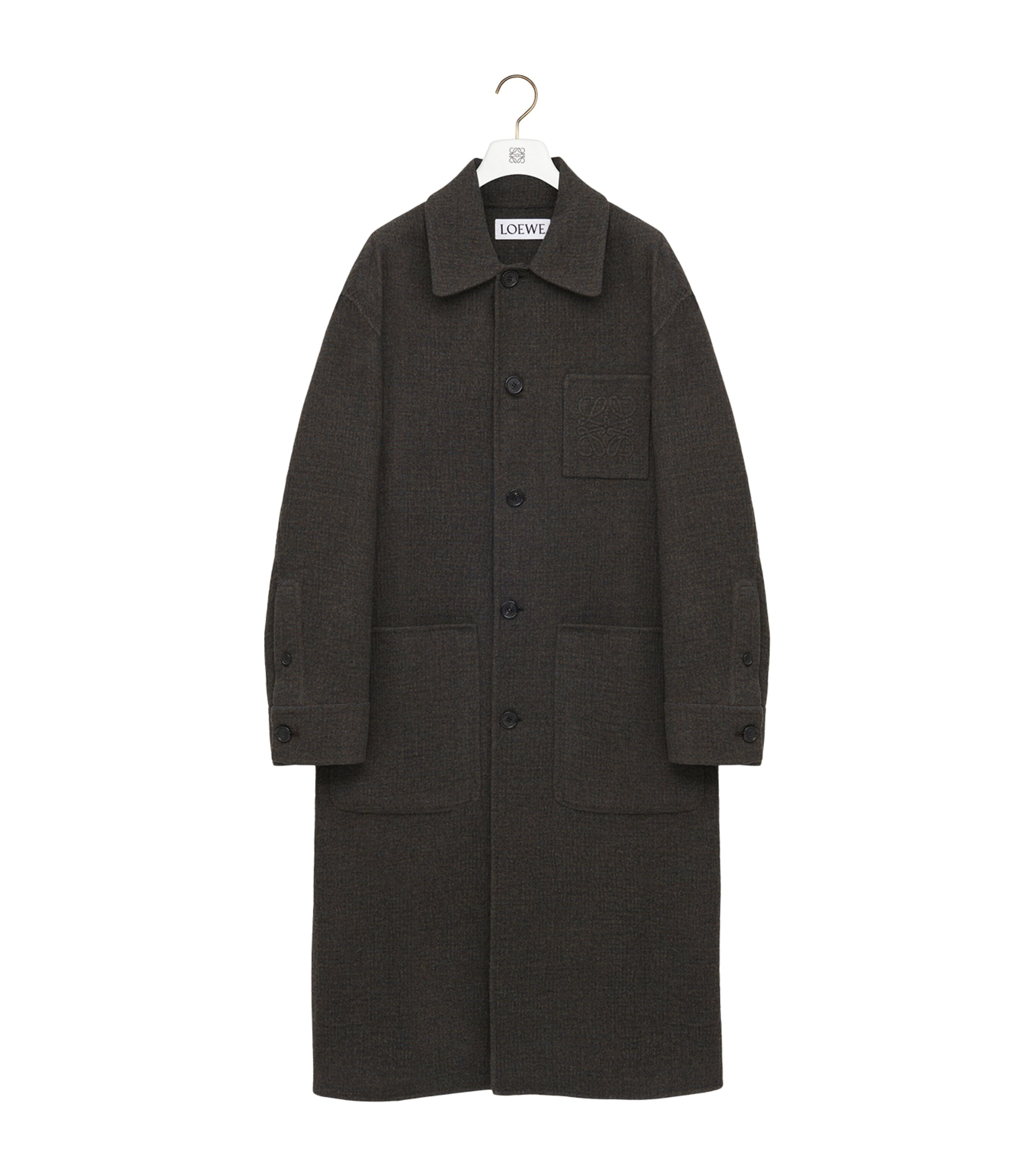 Wool-Silk Collared Coat