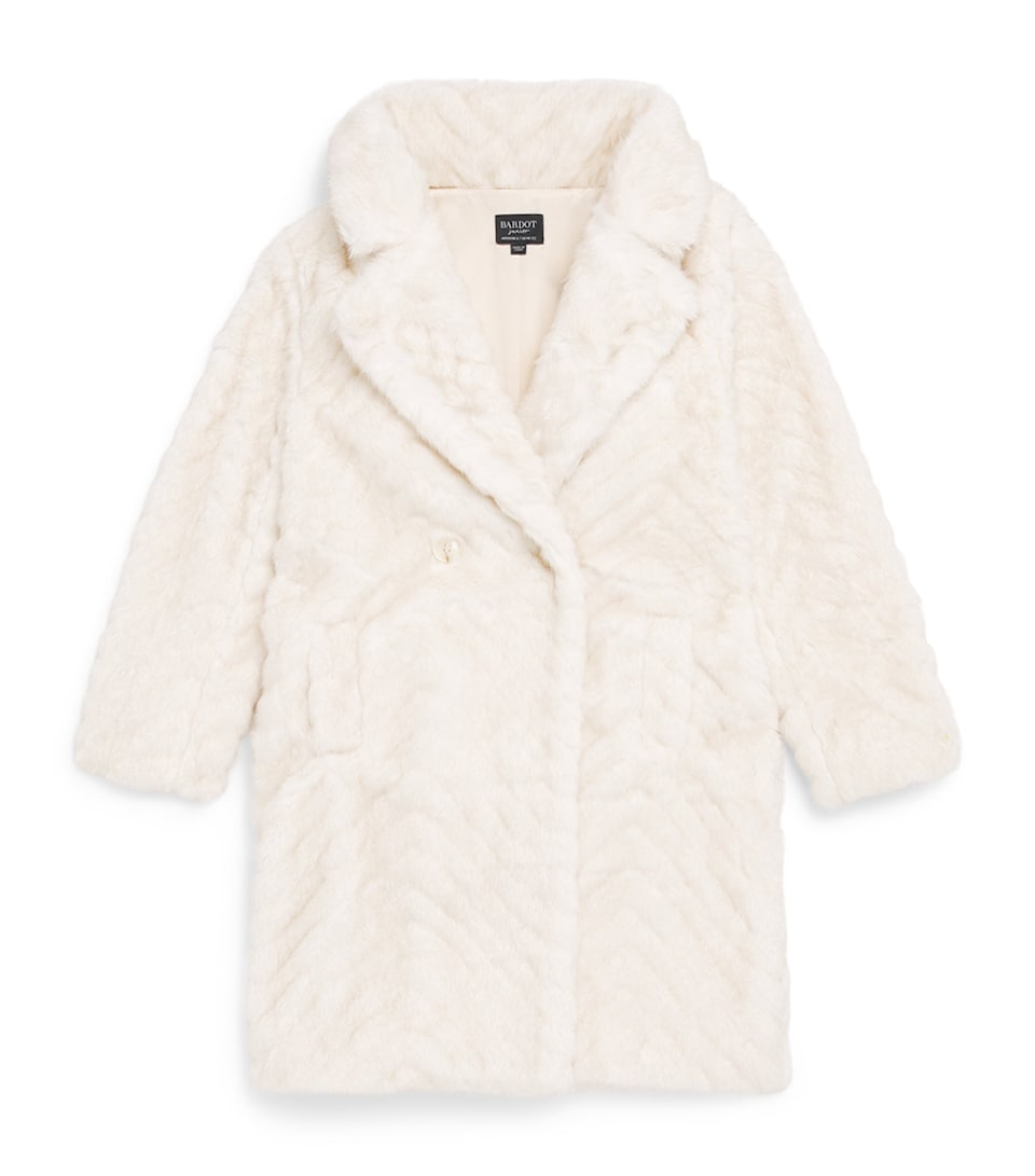 Bardot Junior Faux Fur Letty Coat (4-14 Years) Winter Whi