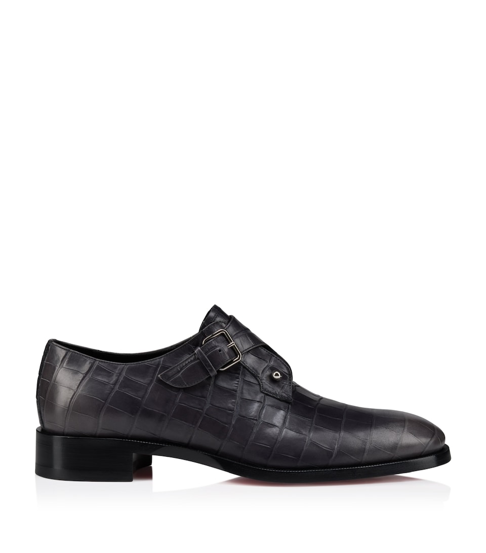 Christian Louboutin Chambelimonk Leather Monk Shoes