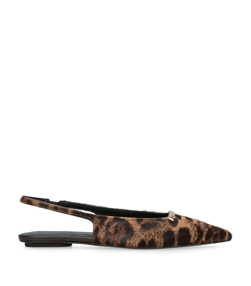 Pony Fur Barretta Cuoio Slingbacks