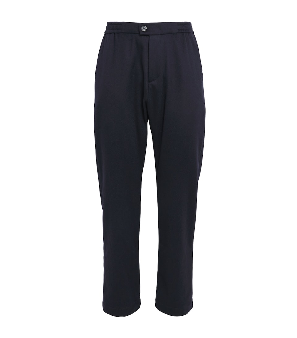 Barena Mens Cashmere Straight Trousers Navy
