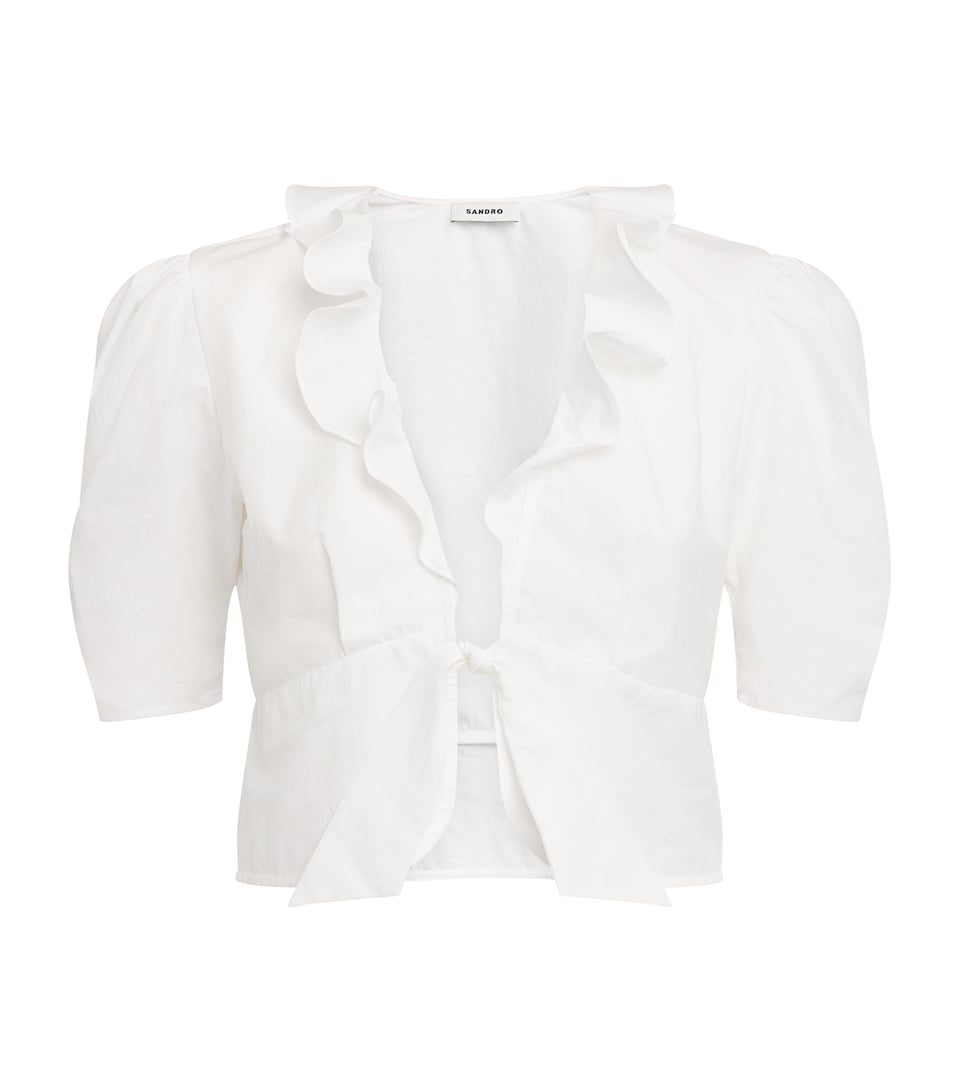 Cotton Ruffle Blouse