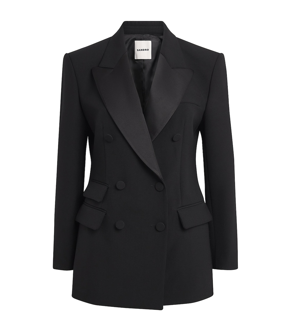 Satin-Collar Blazer