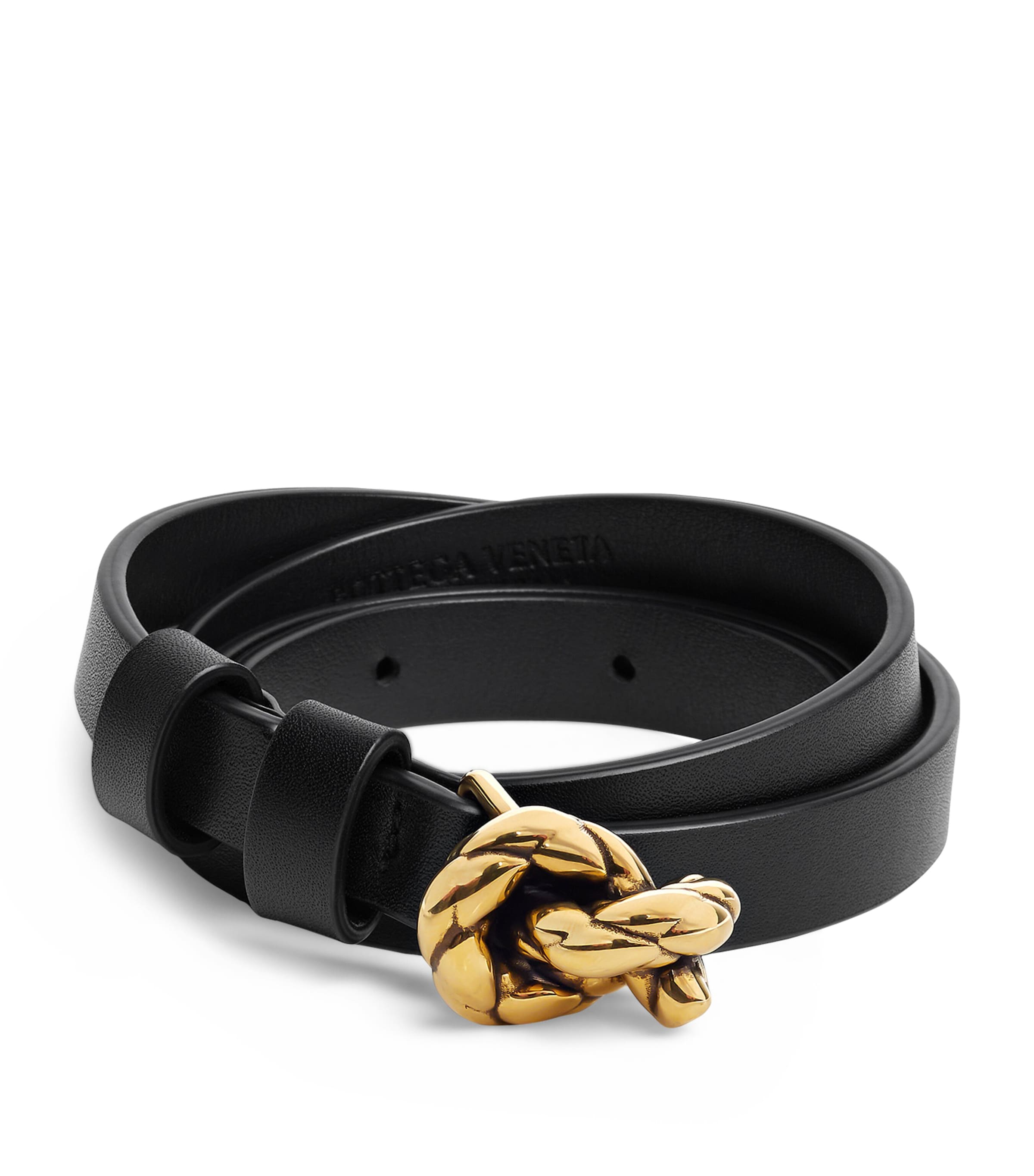 Leather Intreccio Knot Belt