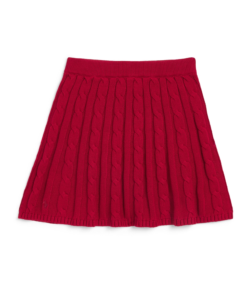 Ralph Lauren Kids Cotton Cable-Knit Skirt (2-6.5 Years) Eaton Red