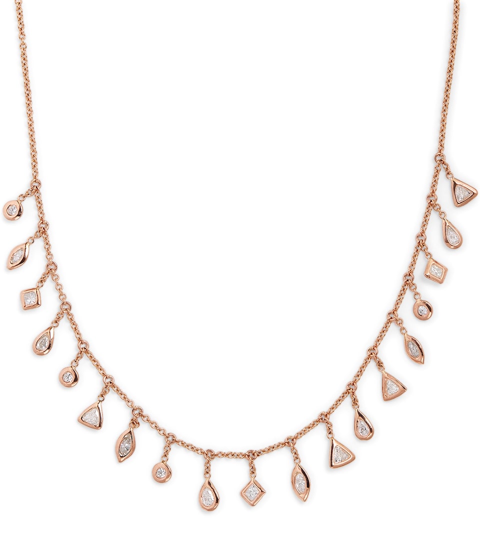 Rose Gold and Diamond Shaker Necklace