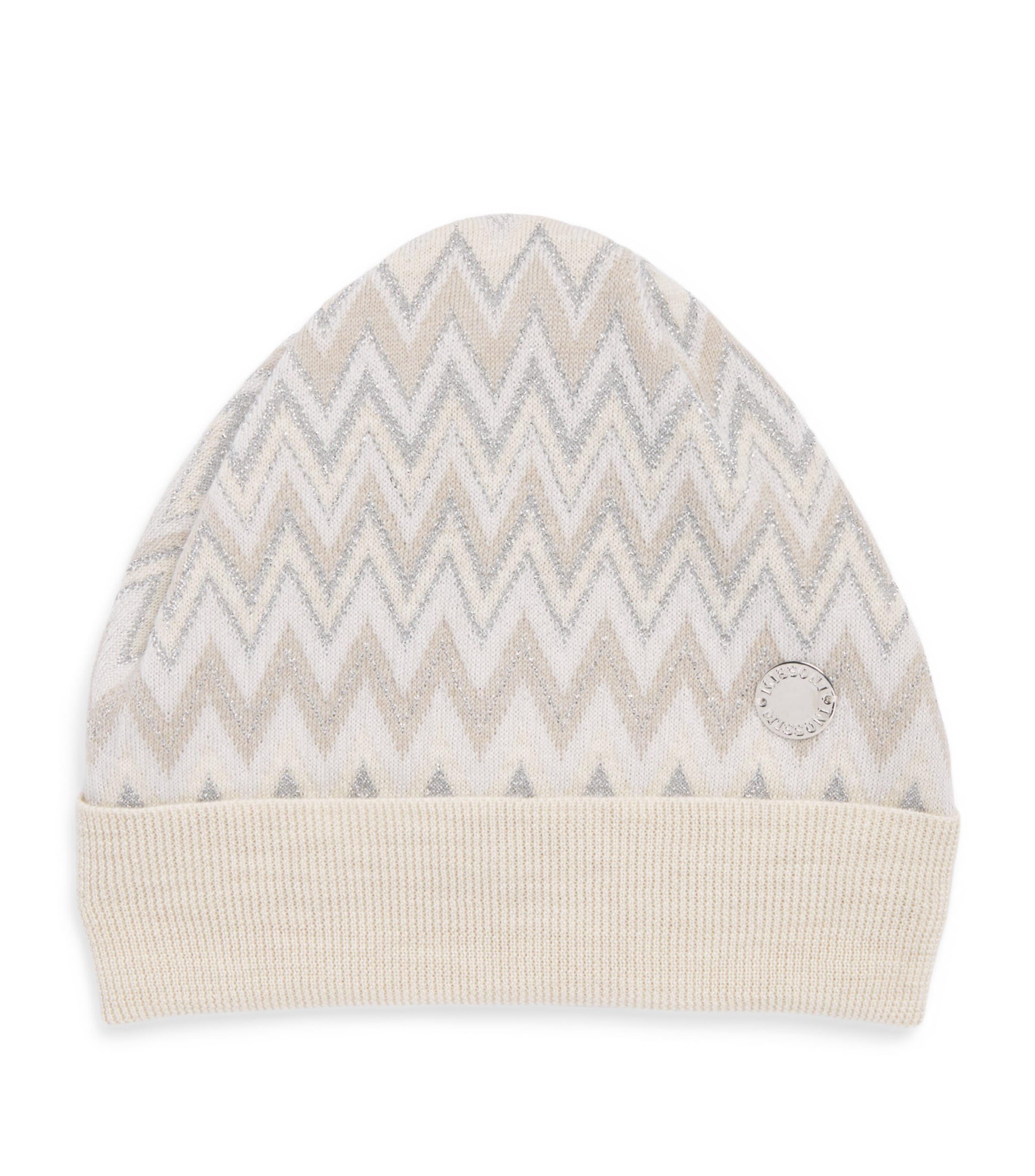 Missoni Kids Zigzag Scarf Beige.ch.mel/argento
