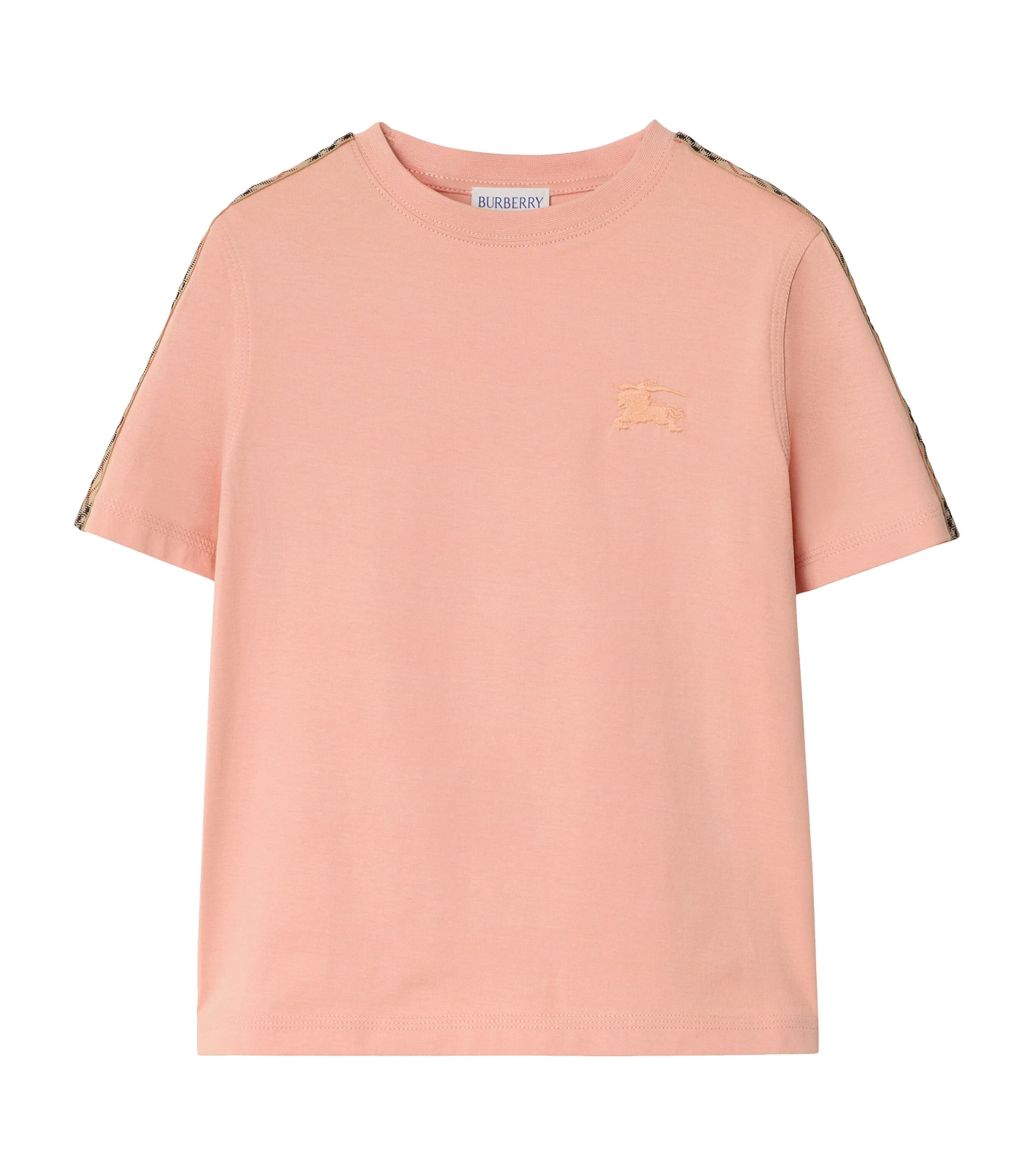 Cotton Check-Trim T-Shirt (3-12 Years)