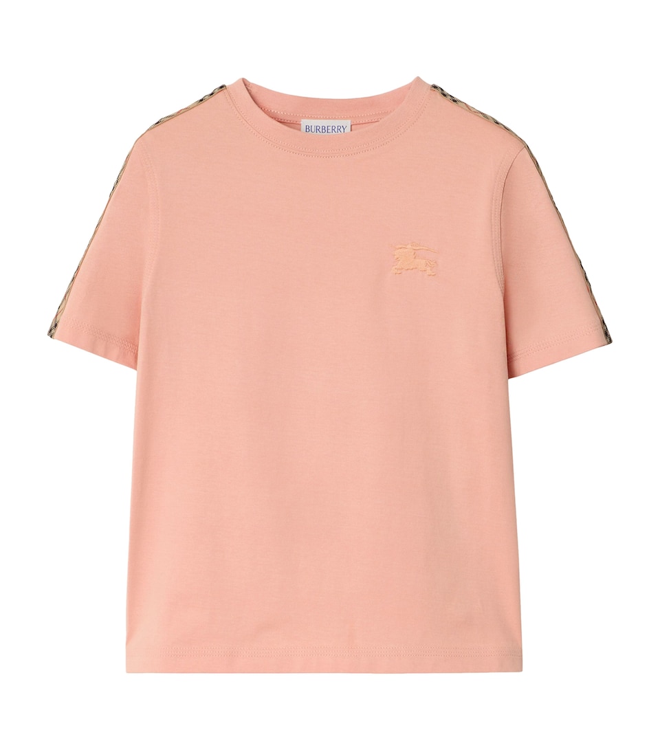 Cotton Check-Trim T-Shirt (3-12 Years)