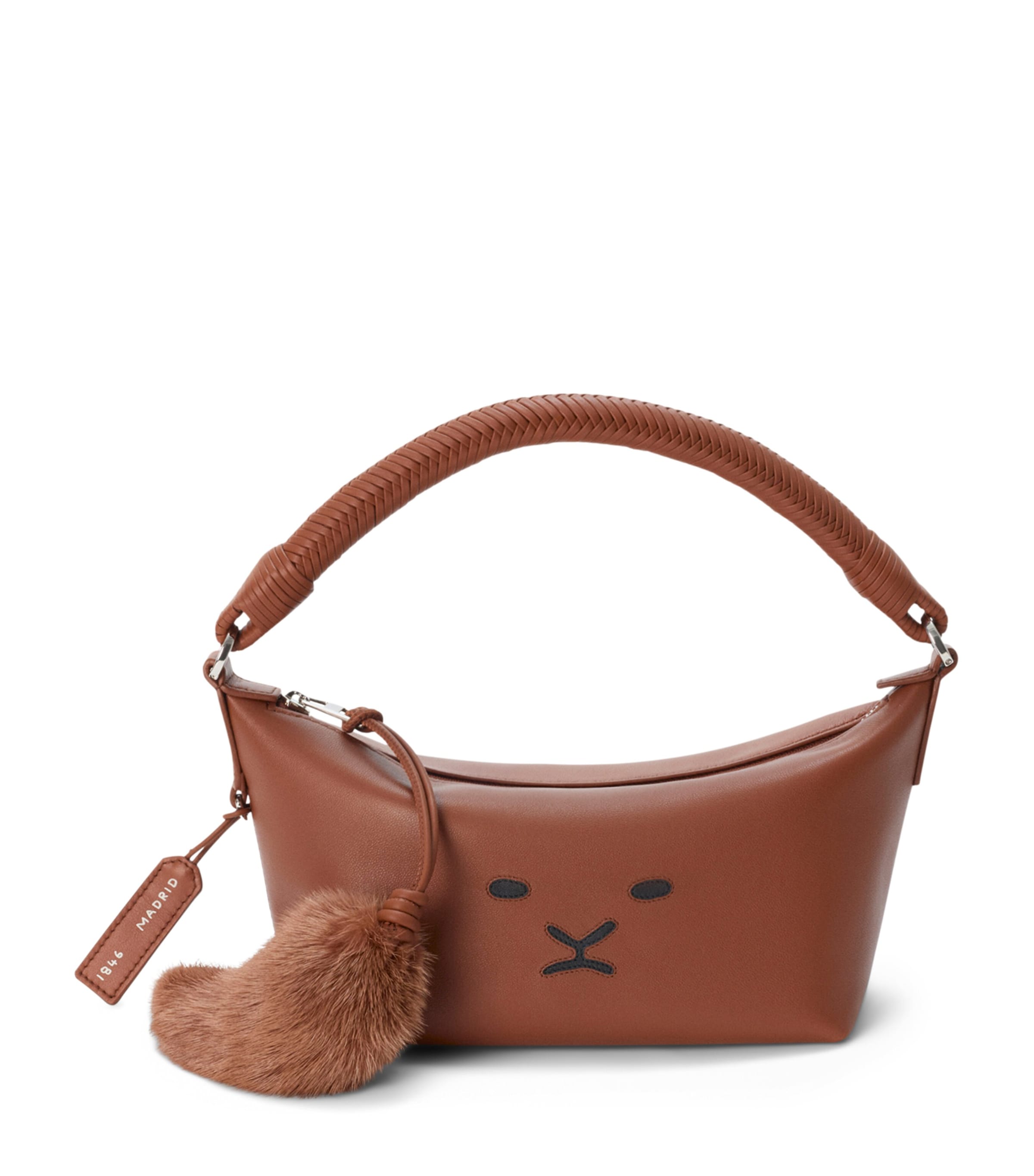 LOEWE Leather Cala 180 Top-Handle Bag Pecan