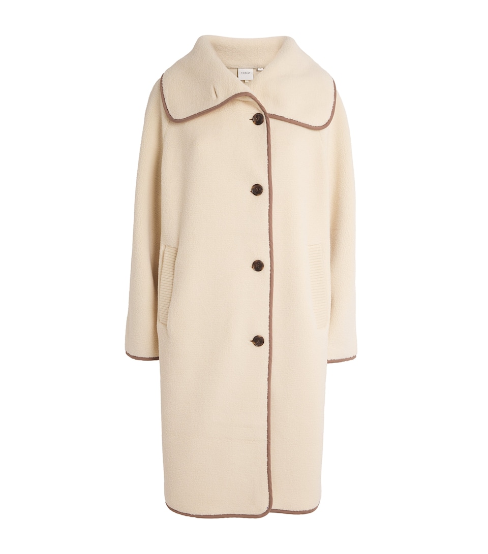 Bonded-Fleece Clemence Cape Coat