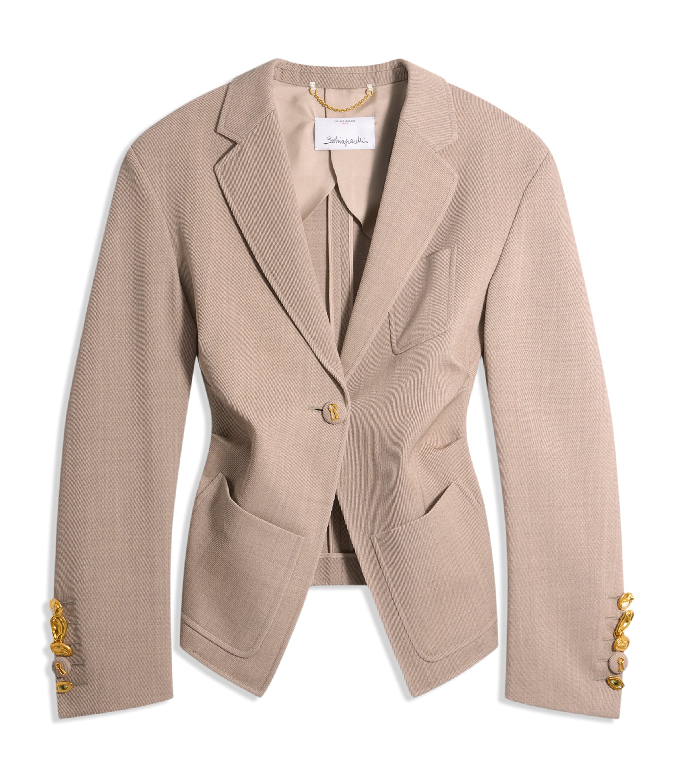 Virgin Wool Cinched Blazer