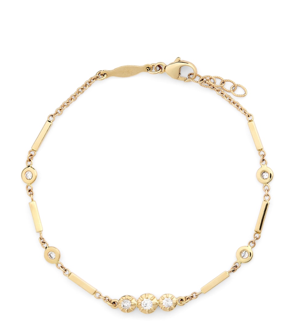Jacquie Aiche Yellow Gold and Diamond Kate Bracelet Yellow Gold